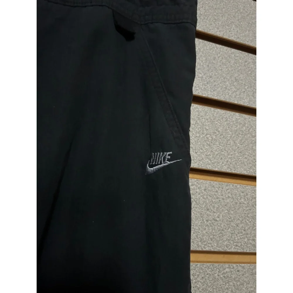 Nike Womens Black Cargo Pants S Straight Leg Utility Pockets Drawstring Waist